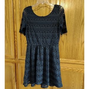REWIND Navy Blue Lace Dress Size L A24